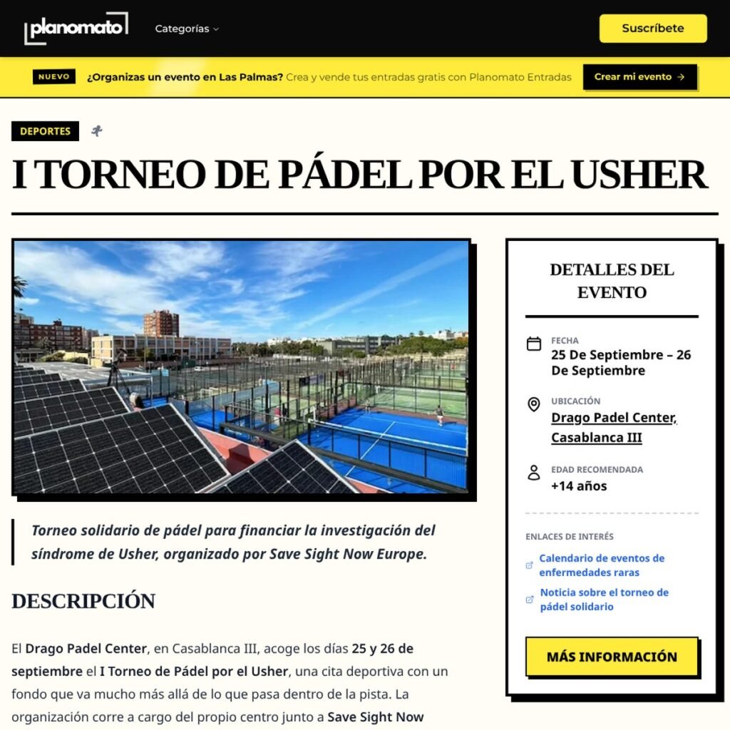 Planomato: I Torneo de Pádel por el Usher